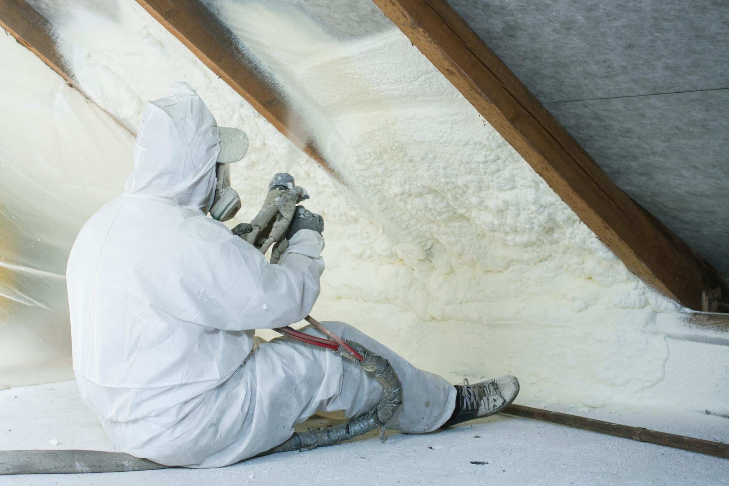 Attic spray foam insulation, New York